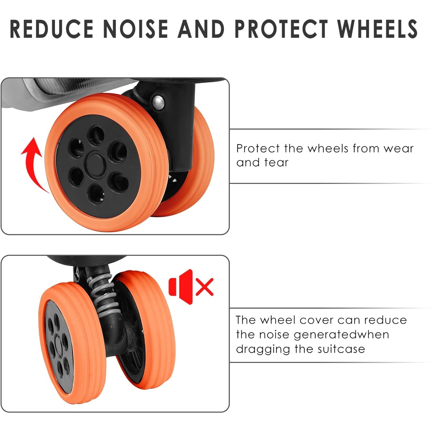 Luggage Wheel Covers, 8 & 4 Pcs Luggage Wheel Covers For Suitcase, Reduce Noise For Travel Luggage Suitcase, Silicone Suitcase Wheels Cover, For Protect Suitcase Wheels (8 Pcs & 4 Pc Set) Luggage Wheel Covers, 8 & 4 Pcs Luggage Wheel Covers For Suitcase, Reduce Noise For Travel Luggage Suitcase, Silicone Suitcase Wheels Cover, For Protect Suitcase Wheels (8 Pcs & 4 Pc Set)